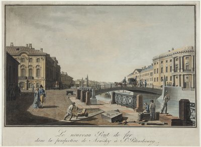 Zicht op de Groene Brug in Sint-Petersburg door Benjamin Patersson