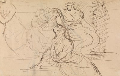 Figurenstudie van Vrouwen in Verschillende Zittende en Staande Houdingen door Benjamin Robert Haydon