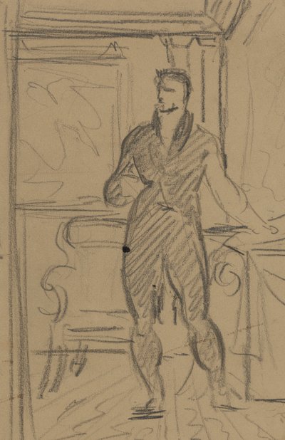 Figurenstudie van een man in een formeel pak door Benjamin Robert Haydon