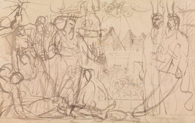 Farao en Mozes door Benjamin Robert Haydon