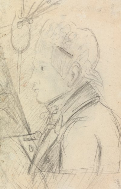 Portretstudie van een jonge man door Benjamin Robert Haydon
