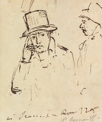 Studies van mannen met hoeden door Benjamin Robert Haydon