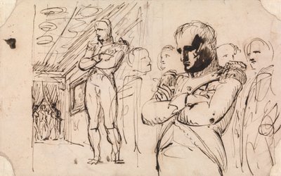 Studies van Napoleon, armen gekruist, met andere figuren door Benjamin Robert Haydon