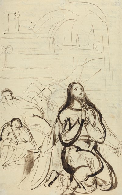 Studie voor, Agonie in de tuin door Benjamin Robert Haydon