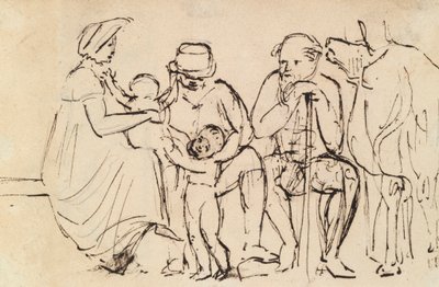 Studie van Zittende Figuren door Benjamin Robert Haydon