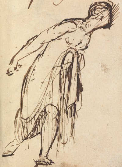 Studie van een leunende figuur door Benjamin Robert Haydon