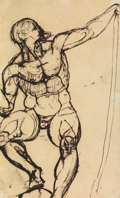 Studie van een Mannelijk Naakt door Benjamin Robert Haydon