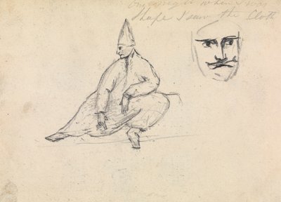 Studie van een Zittende Man met Puntige Hoed door Benjamin Robert Haydon