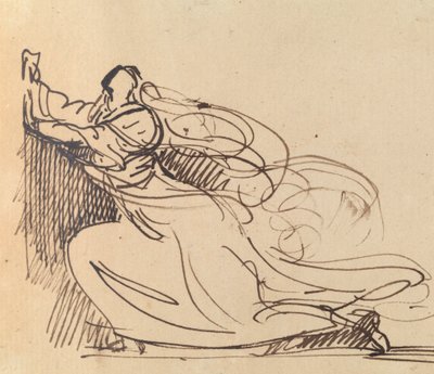 Studie van een vrouw die op haar knieën smeekt door Benjamin Robert Haydon
