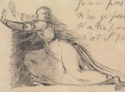 Studie van een vrouw die op haar knieën smeekt door Benjamin Robert Haydon