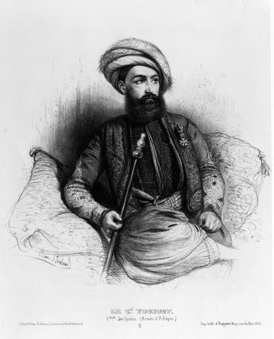 Giuseppe Vantini (of Vaniti), bekend als Yusuf of Yousouf (1809-1866), commandant van de Spahis (Afrikaans Leger) door Benjamin Roubaud