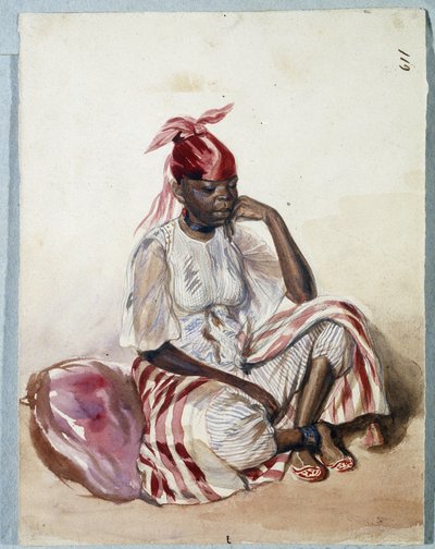 Negerin in kostuum door Benjamin Roubaud