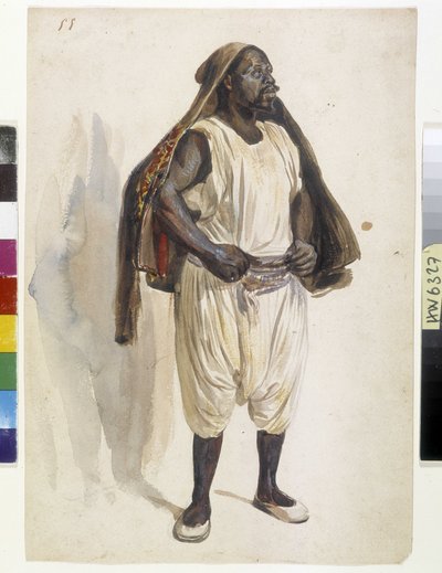 Oriëntalisten: voorstelling van een Biskry, drager in Algiers door Benjamin Roubaud