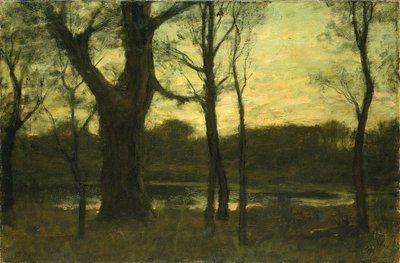 Een poel in het bos, eind 19e eeuw door Benjamin Rutherford Fitz