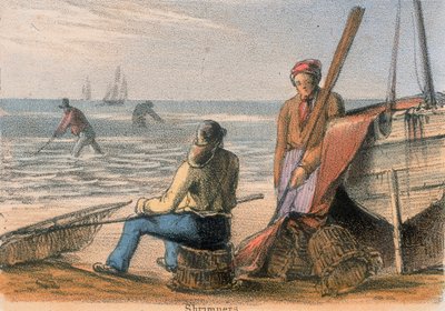 Garnalenvissers door Benjamin Waterhouse Hawkins