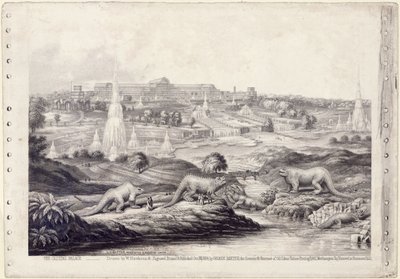 Het Crystal Palace door Benjamin Waterhouse Hawkins