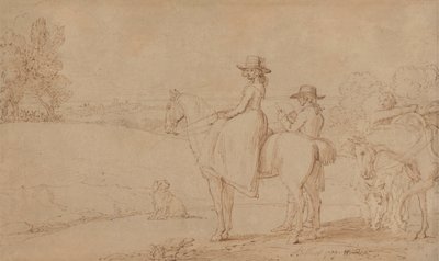Een Kunstenaar Schetsend in Windsor Park door Benjamin West