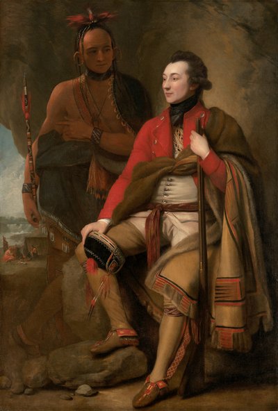 Kolonel Guy Johnson en Karonghyontye Kapitein David Hill, 1776 door Benjamin West