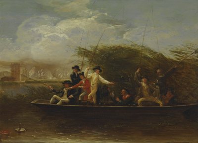 Heren aan het vissen door Benjamin West
