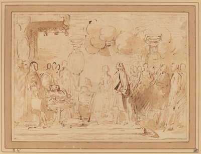 George III hervat de koninklijke macht in 1789 door Benjamin West