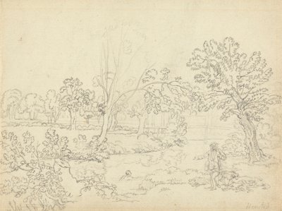 Landschap bij Henstead door Benjamin West