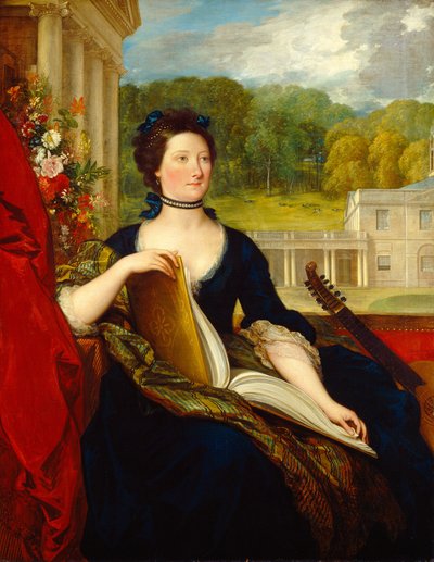 Maria Hamilton Beckford Mrs. William Beckford, 1799 door Benjamin West
