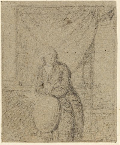 Portret van een man voor een raam door Benjamin West