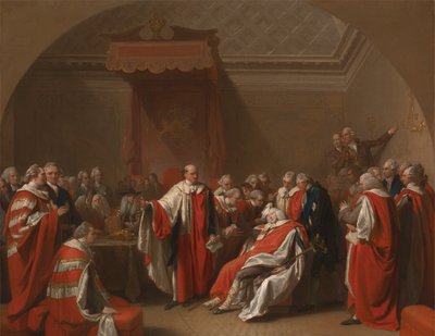 De dood van Chatham door Benjamin West