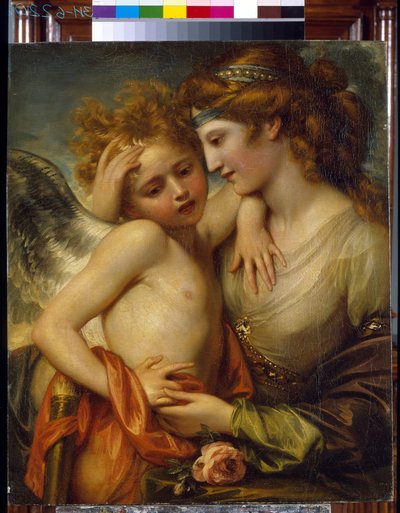 Venus troost Cupido gestoken door een bij door Benjamin West