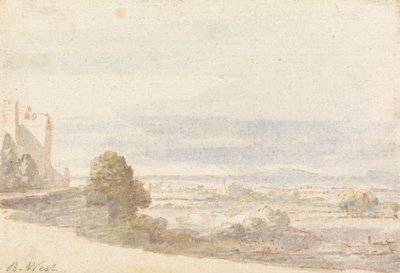 Windsor Great Park vanaf het kasteelterras door Benjamin West