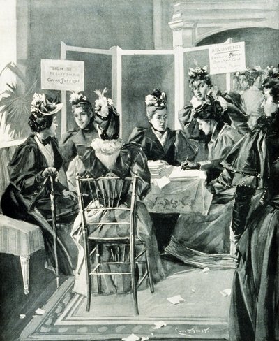 "Teken de Petitie voor Gelijk Stemrecht" uitgegeven 1894 door Benjamin West Clinedinst