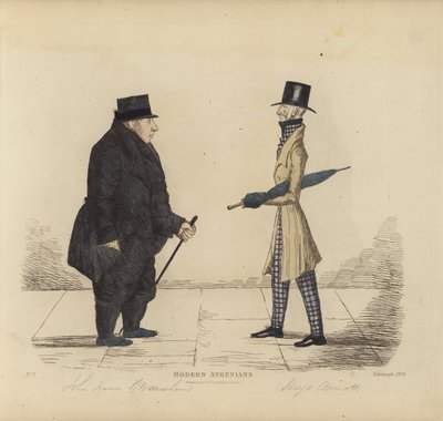 Beroemde Edinburghers, ook bekend als Moderne Atheners, John R Irving, van Bonshaw, advocaat, kapitein Hugo Arnot, van Balcormo door Benjamin William Crombie