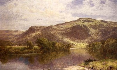 Een stille poel aan de rivier Conway, Churchpool, onder Bettwys-y-Coed door Benjamin Williams Leader