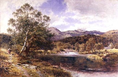 Op de Llugwy, Noord-Wales door Benjamin Williams Leader