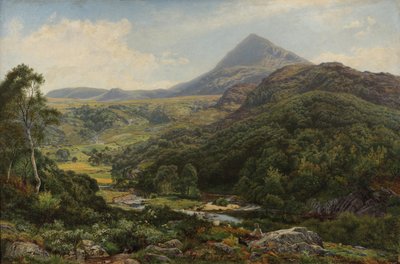 Rustige Vallei tussen de Welshe Heuvels, 1860 door Benjamin Williams Leader
