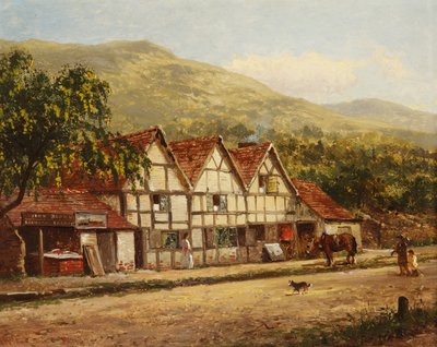 De Oude Smidse, Great Malvern, 1871 door Benjamin Williams Leader