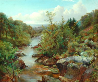 Welsh Landschap door Benjamin Williams Leader