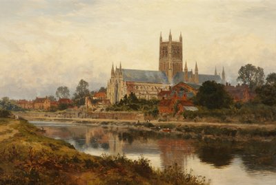 Worcester Kathedraal, 1897 door Benjamin Williams Leader