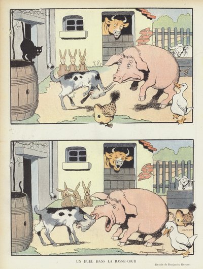 Illustratie voor Le Rire door Benjamin Rabier
