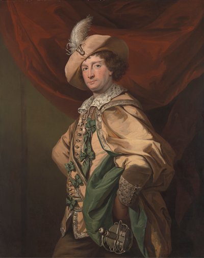 Henry Woodward als Petruchio in Catherine en Petruchio, een versie van Garrick van 