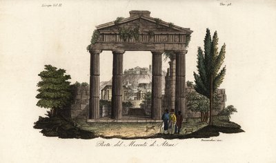 Ruïnes van de Poort van Athena Archegetis, Romeins Agora, Athene door Bennardoni Bennardoni