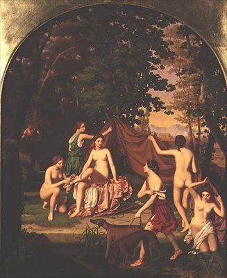 Diana en haar nimfen door Benno Friedrich Tormer