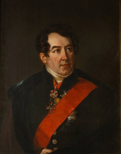 Portret van de Dichter Dmitri Osipovich Baranov door Benois Charles Mitoire