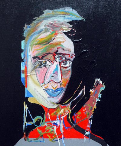 50 grote schrijvers uit de geschiedenis : Virgina Woolf, 2015 (olieverf en acryl op doek) door Benoit Erwann Boucherot