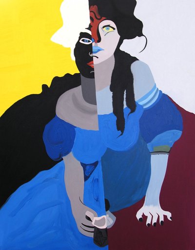 Miss N. 3, 2000 (olieverf op doek) door Benoit Erwann Boucherot