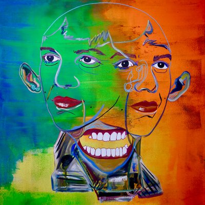 Mythe 12, 2021 (olieverf en acryl op doek) door Benoit Erwann Boucherot