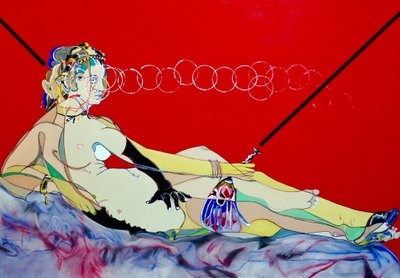 Surpeinture : Ingres  Manet, 2022 (olieverf en acryl op doek) door Benoit Erwann Boucherot