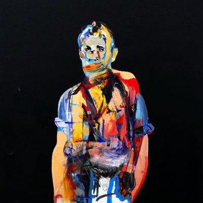 Surportret : Jean Genet, 2017 (olieverf op doek) door Benoit Erwann Boucherot