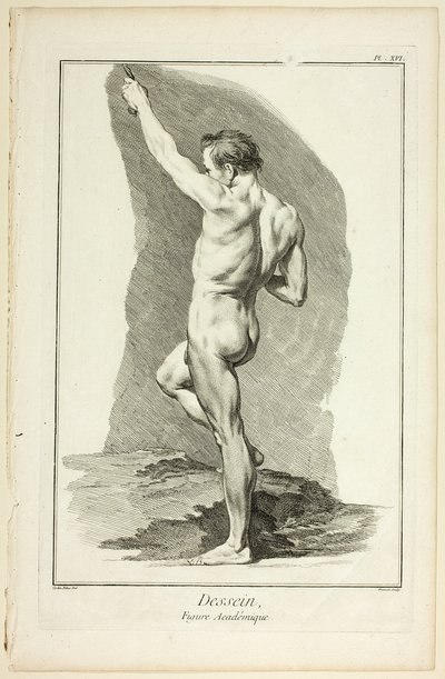 Ontwerp: Academische Figuur, uit Encyclopédie door Benoit Louis Prevost