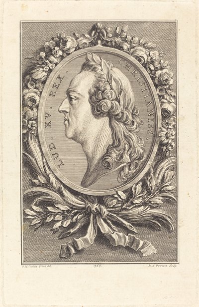 Lodewijk XV, 1765 door Benoit Louis Prevost